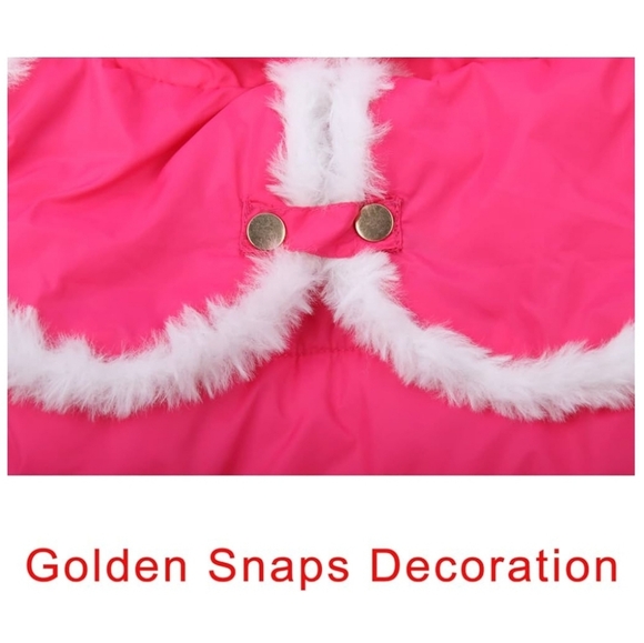 JoyDaog NWOT Pink Shawl Design Fleece Lined Winter Dog/Pet Jacket Size Large HP - Picture 3 of 12